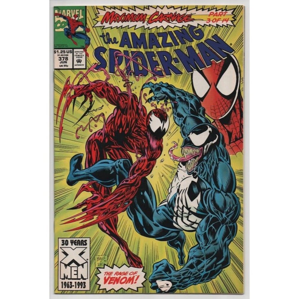 Amazing Spider-Man 378 Marvel Comics 1993 VF/NM 9.0 Maximum Carnage Part 3 Venom